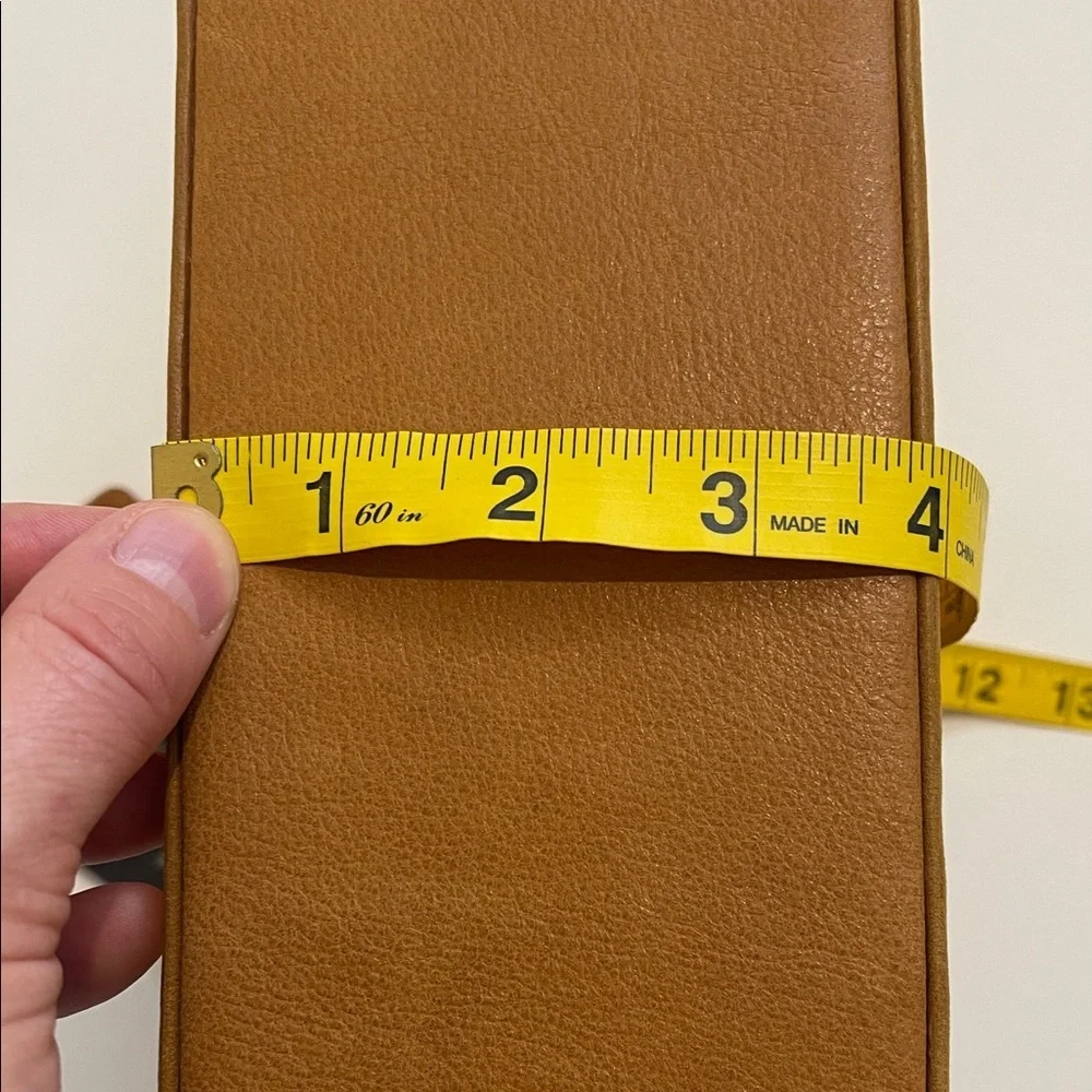 Ameri Leather Tan Leather Wine Travel Bag